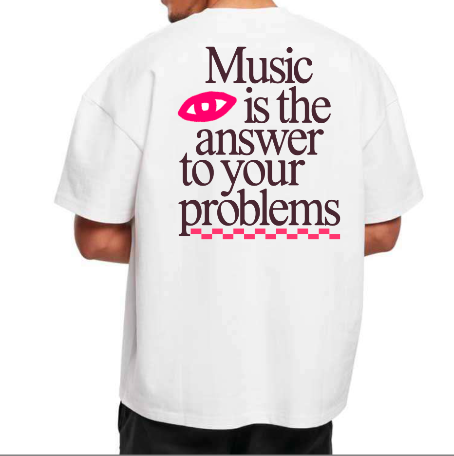 MEO KALORAMA T-shirt branca - Music is the answer