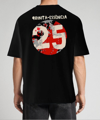 CARLÃO - T-shirt 75/25 Quinta-Essência - Preta
