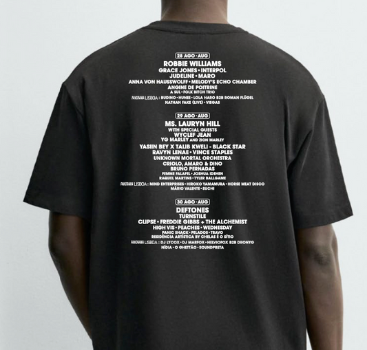 MEO KALORAMA T-shirt Preta Line-Up 2026 - Collect at merch stand